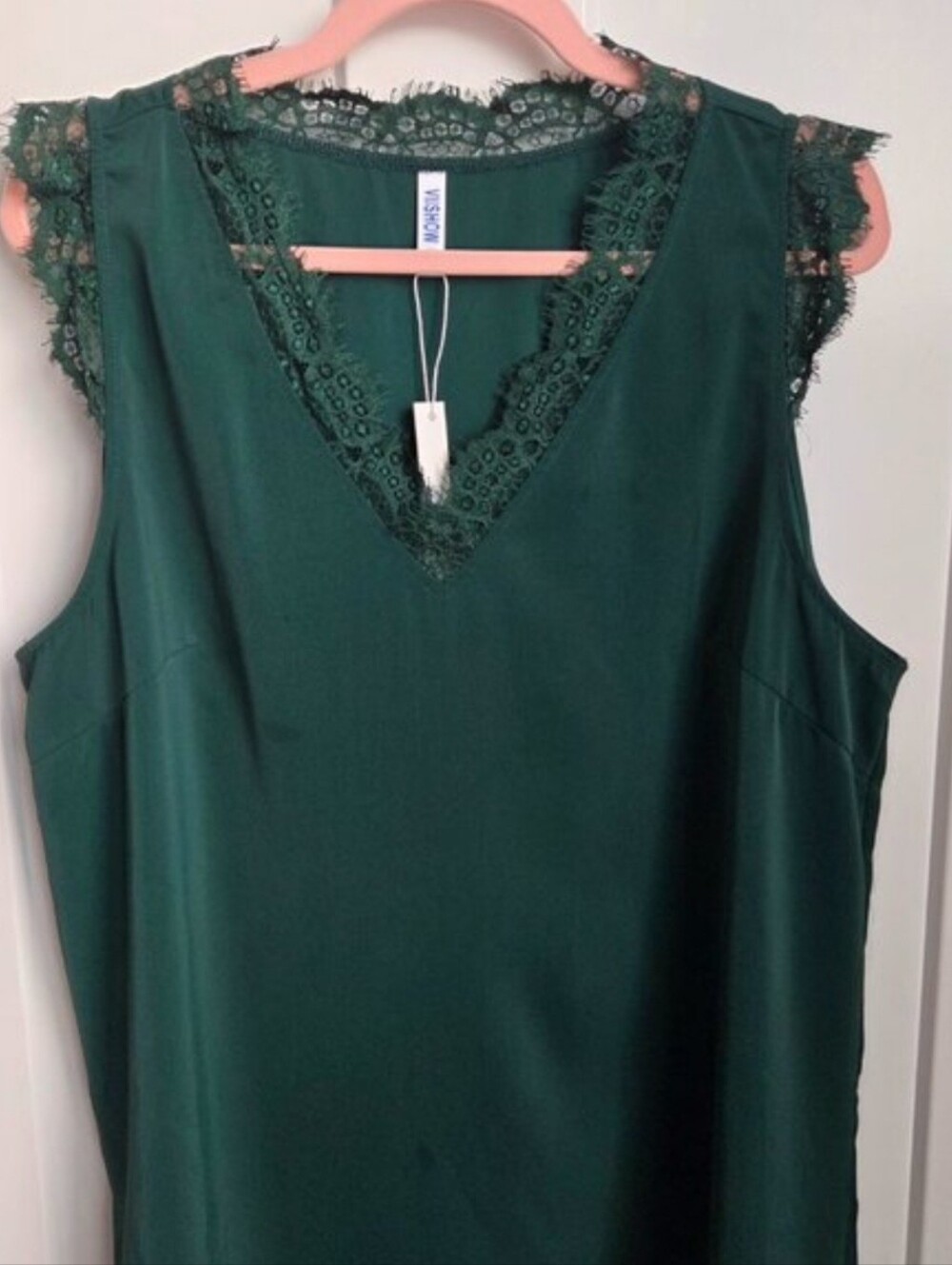 0022.  Green Lace Dress Tank
